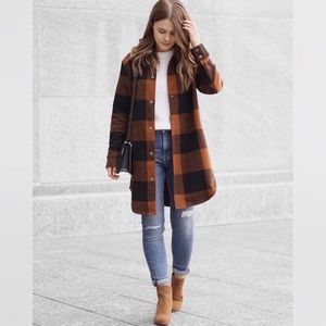 BB Dakota Eldridge Buffalo Plaid Coat - Size Small